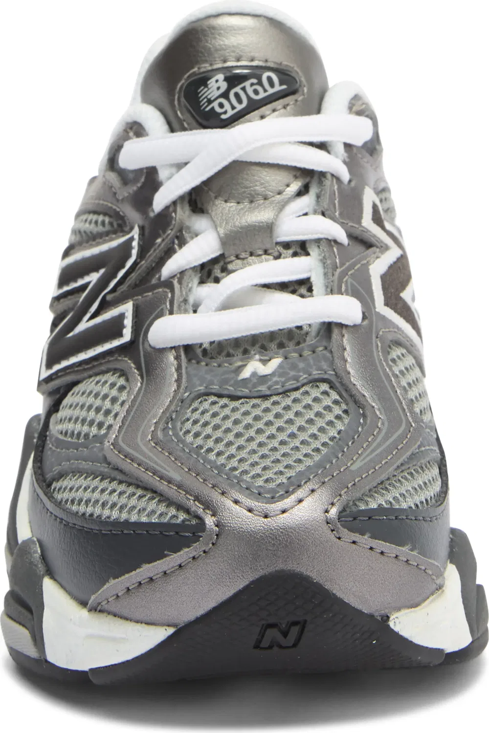 Детские кроссовки на толстой подошве 9060 New Balance, Magnet/Faded Black — фото 4
