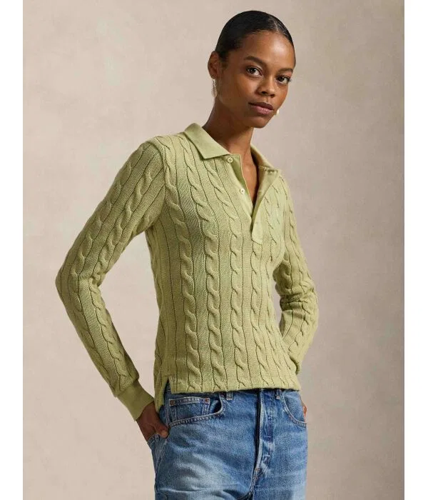 Женский пуловер с V-образным вырезом Polo Ralph Lauren, Pistacchio