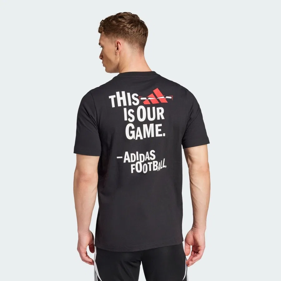 Футболка с принтом Performance Football Graphic Tee adidas, Белый — фото 2