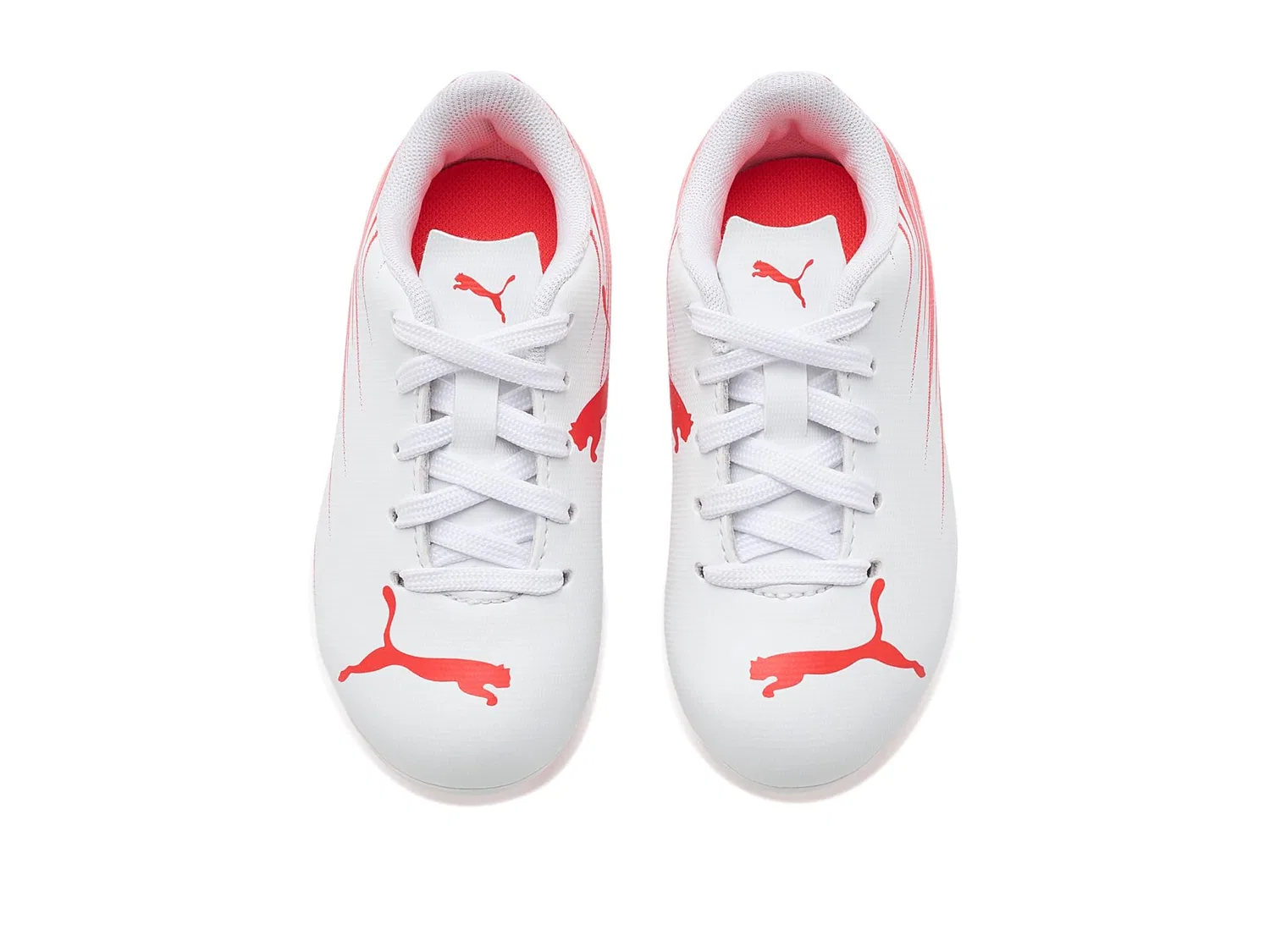 Бутсы Attacanto II Firm, Artificial Ground Soccer Cleats (для малышей, маленьких и больших детей) Puma Kids, Puma White/Ultra Red — фото 3