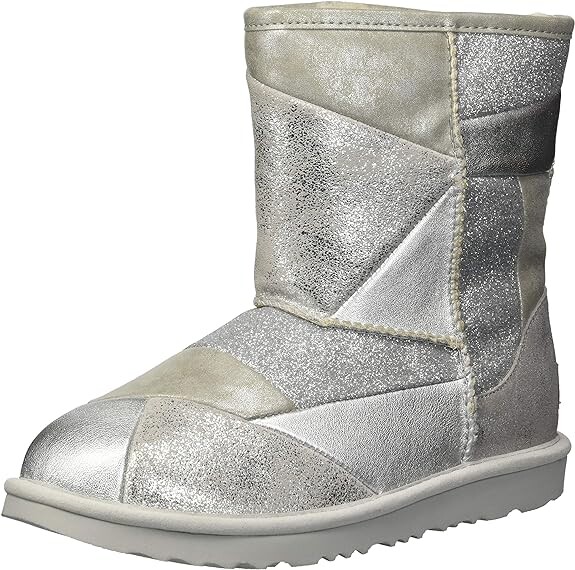 

Угги UGG Girl's T Classic Short Ii в стиле пэчворк, серебряный