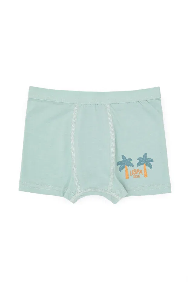 Детский комплект боксеров для мальчиков 3 предмета U.S. Polo Assn., Water Green — фото 2
