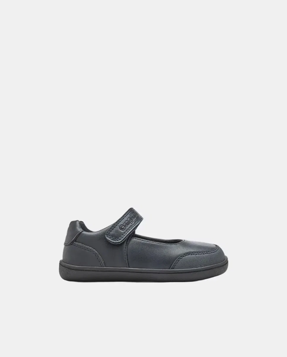 Детские балетки для девочек с усиленным носком Merceditas Barefoot Conguitos, Azul Marino