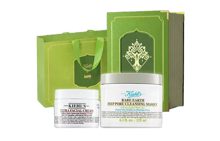Набор для ухода за кожей с маской и кремом Kiehl's, Amazonian White Clay Purifying Facial Mask 125ml + High Hydrating Face Cream 50ml