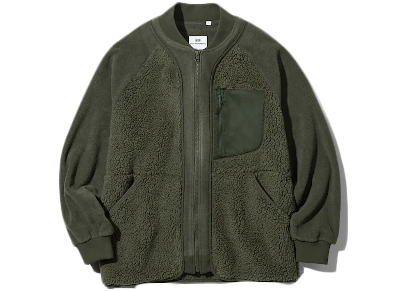 Мужская куртка из флиса с длинным рукавом Uniqlo x White Mountaineering, Olive