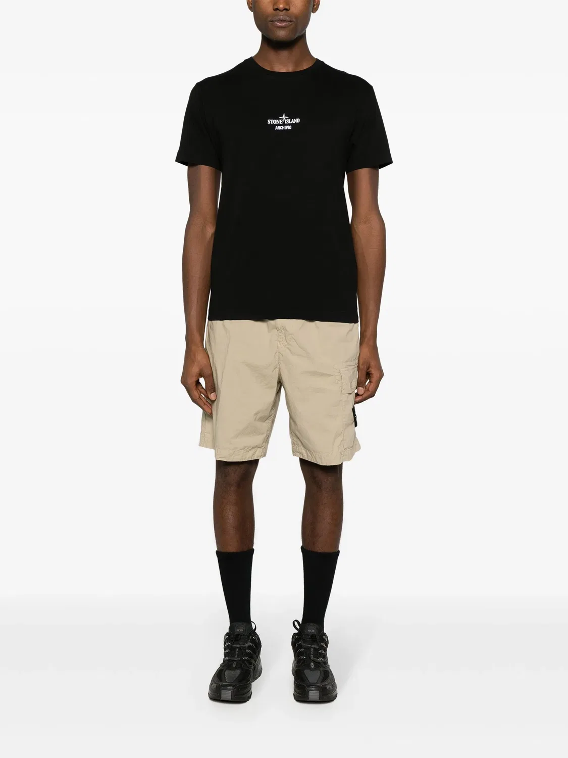 Футболка из хлопка Stone Island, черный — фото 4