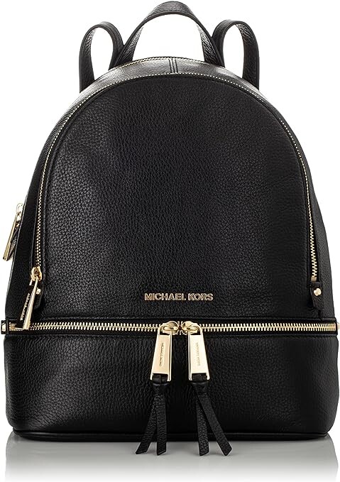 

Кожаный рюкзак MICHAEL Michael Kors Rhea Zip, средний размер, черный