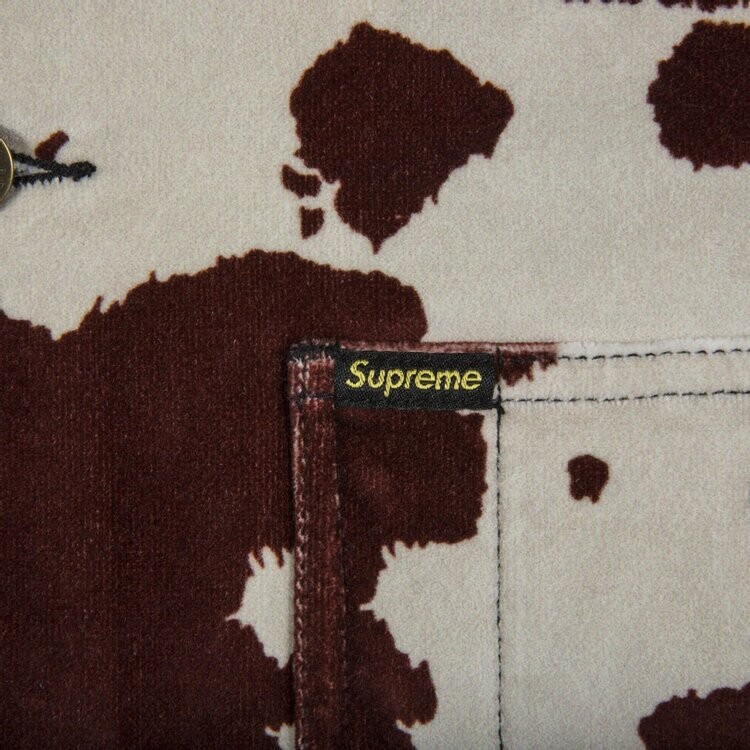 Пальто Supreme Velvet Chore Coat 'Cow', разноцветный — фото 3