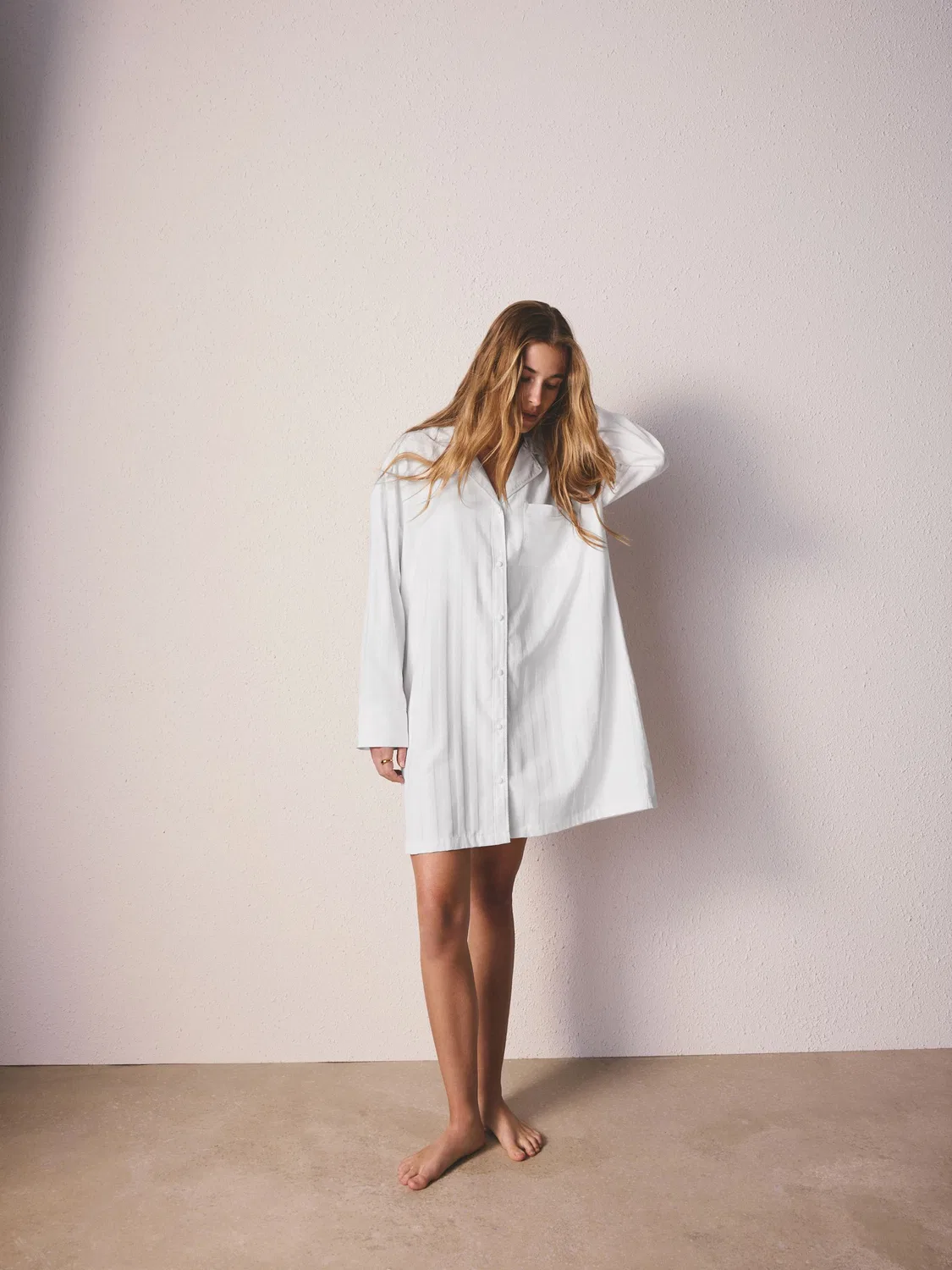 Ночная рубашка Shadow Stripe Next, Studio White Shadow Stripe — фото 2