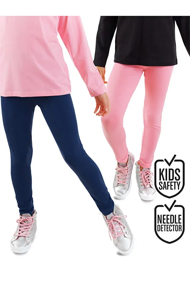 Детские леггинсы для девочек хлопковые комплект 2 шт Denokids, Multicolor