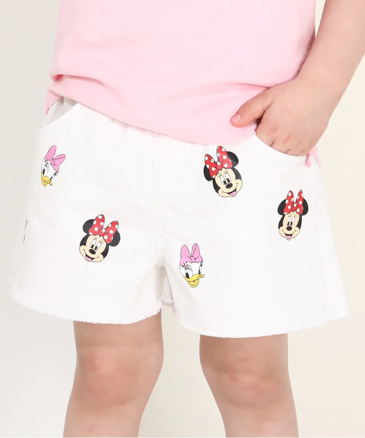 Детские джинсовые шорты с принтом Disney, Off White