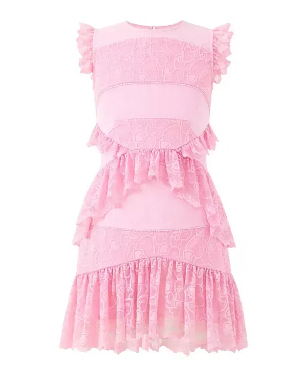Детское платье для девочек с коротким рукавом-воланами Lucy Frill Marlo Kids, Lilac