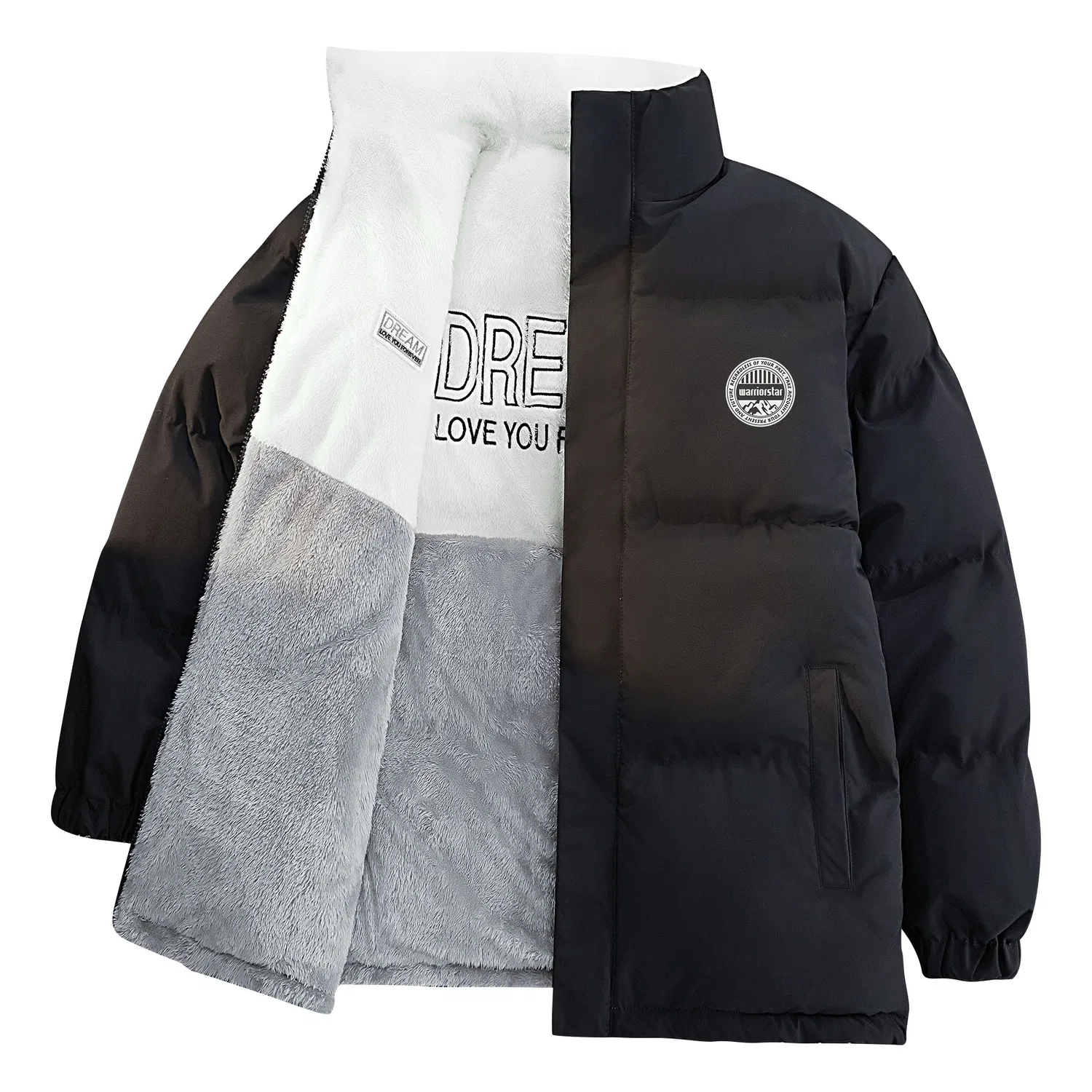 Детский пуховик с принтом Puffer Jacket Coat Unisex WARRIOR — фото 3