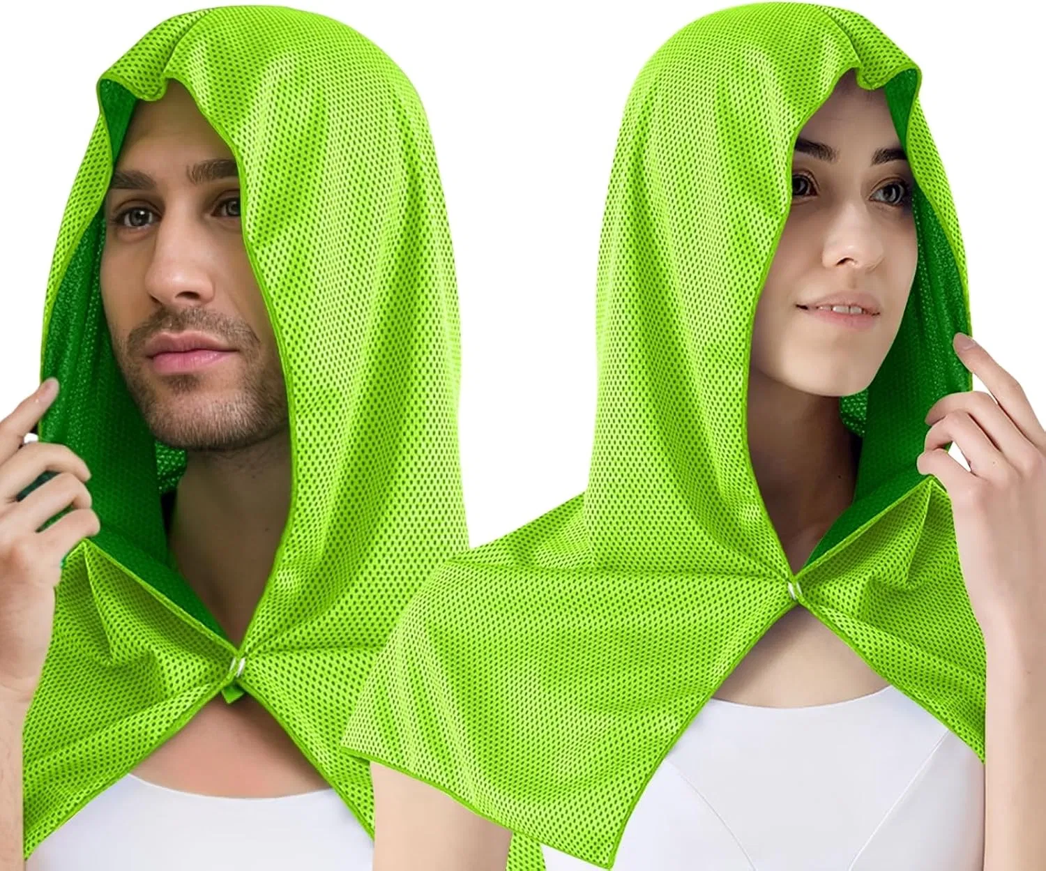 Унисекс быстросохнущий худи-капюшон для защиты от солнца, Green