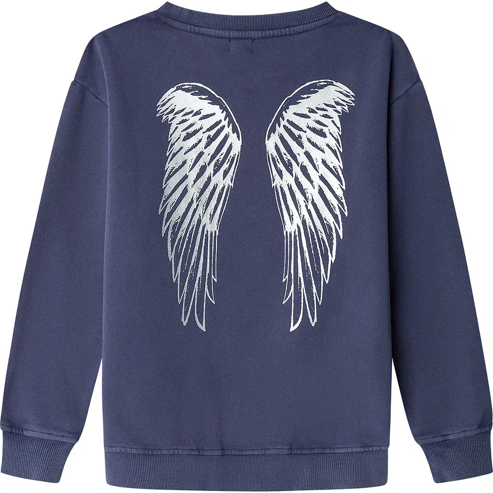 Детский свитшот для девочек с принтом Alissa Pepe jeans, Blue — фото 2