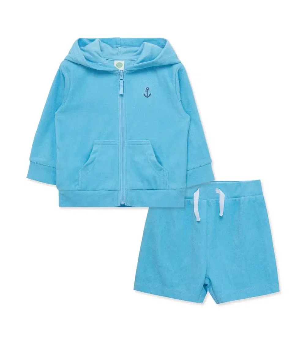 Комплект с капюшоном и шортами The Mom Store, синий
