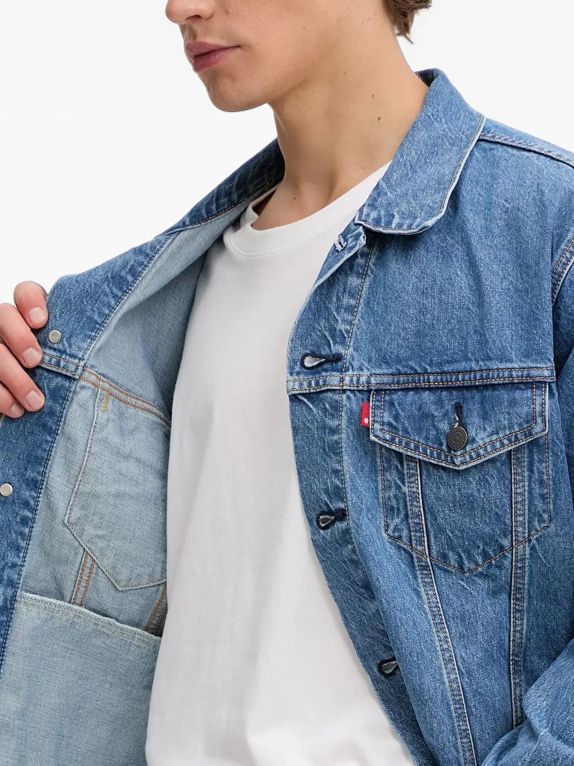 Джинсовая куртка Trucker синего цвета Levi's, синий — фото 4