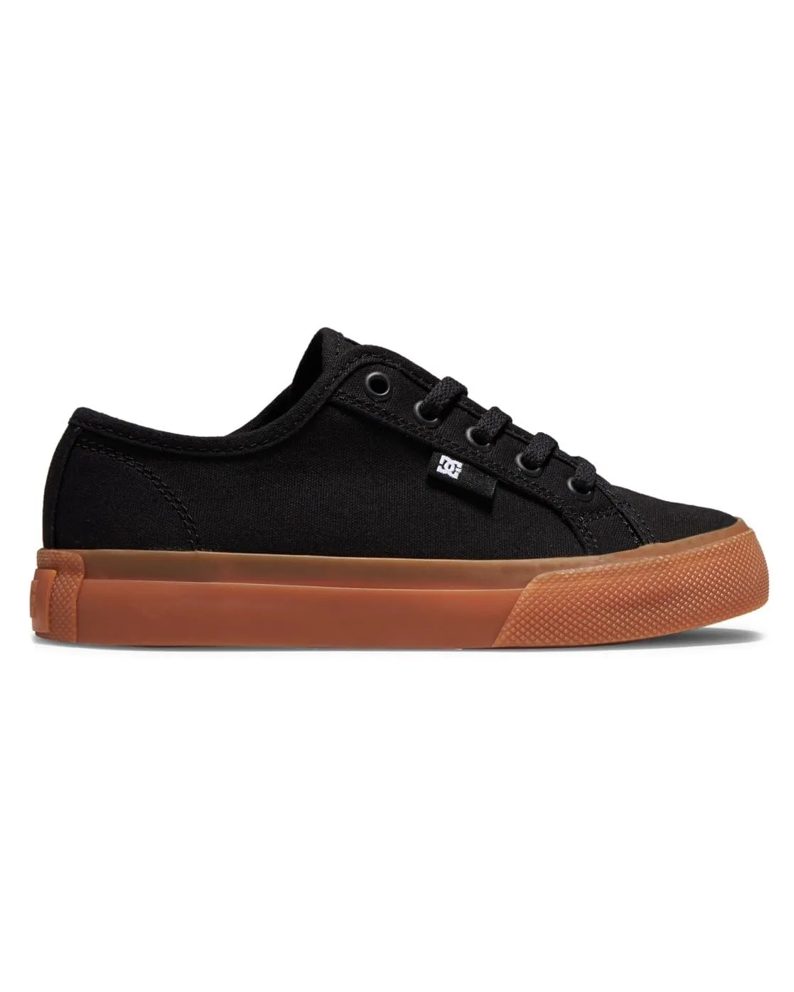 Детские кроссовки для мальчиков на шнуровке Manual DC Shoes, Black Gum — фото 3
