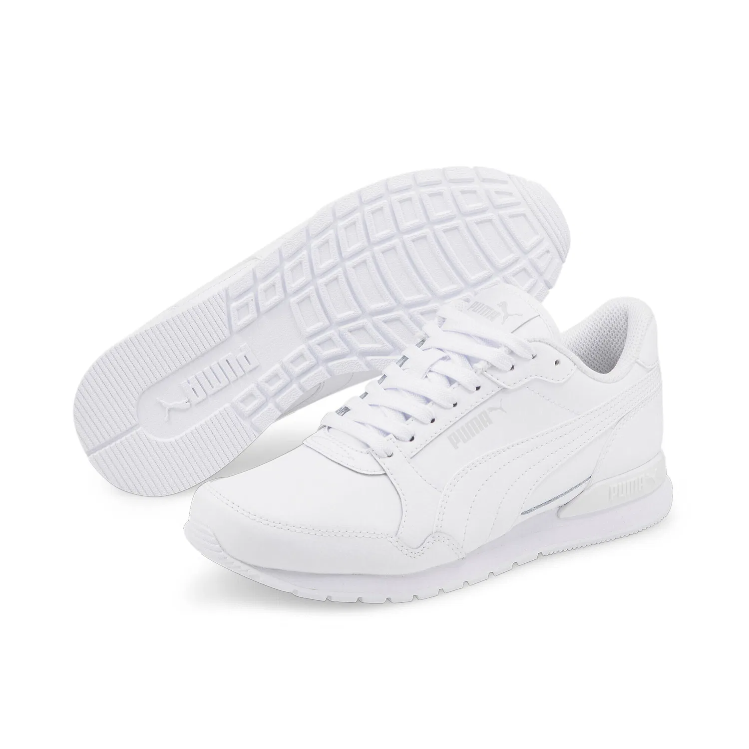 Детские кожаные кроссовки ST Runner v3 Puma, Weiss