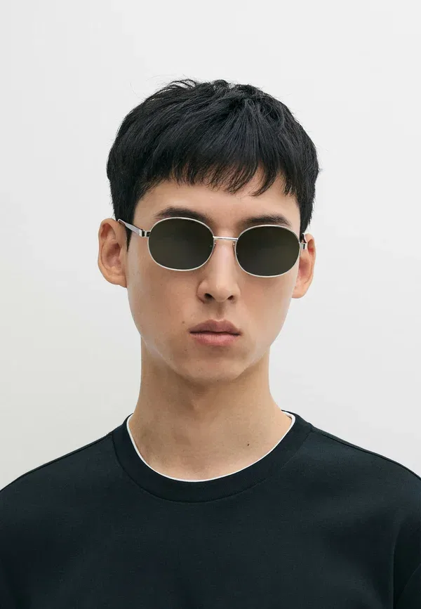 Футболка хлопковая Basic T-shirt Massimo Dutti, крапчатый темно-синий — фото 4