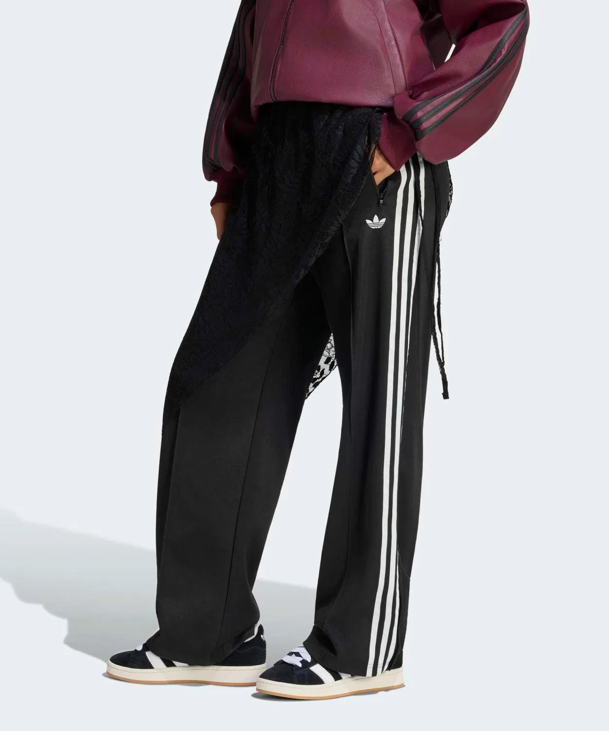 Женские спортивные брюки с отрезной юбкой 2-в-1 Firebird Loose Adidas Originals, Black