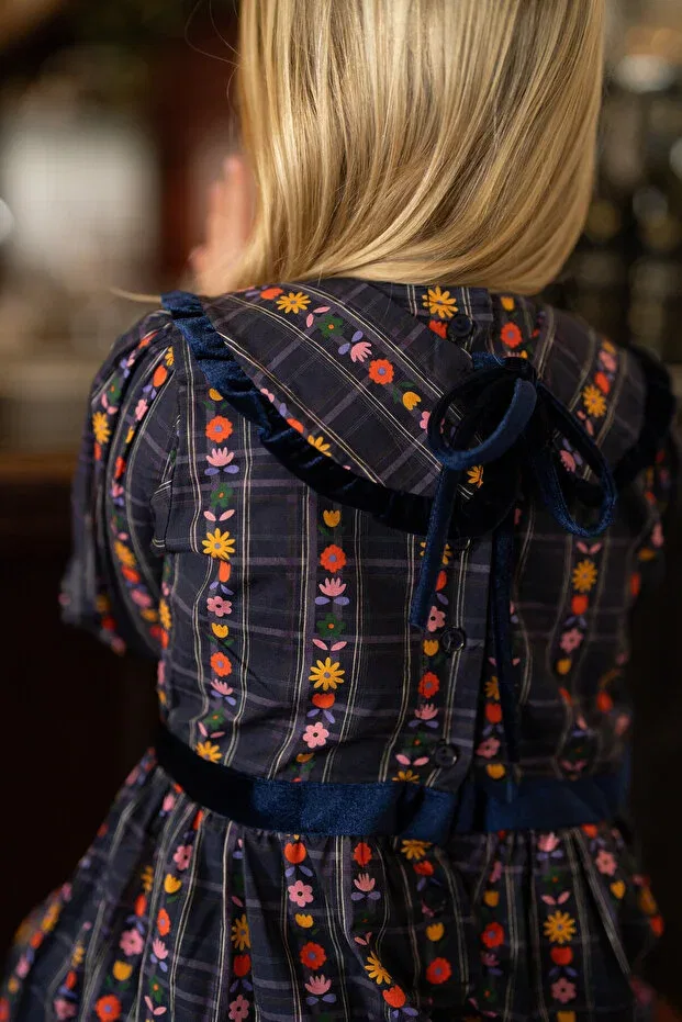Детское платье для девочек хлопковое Gigipop, Navy Blue — фото 2