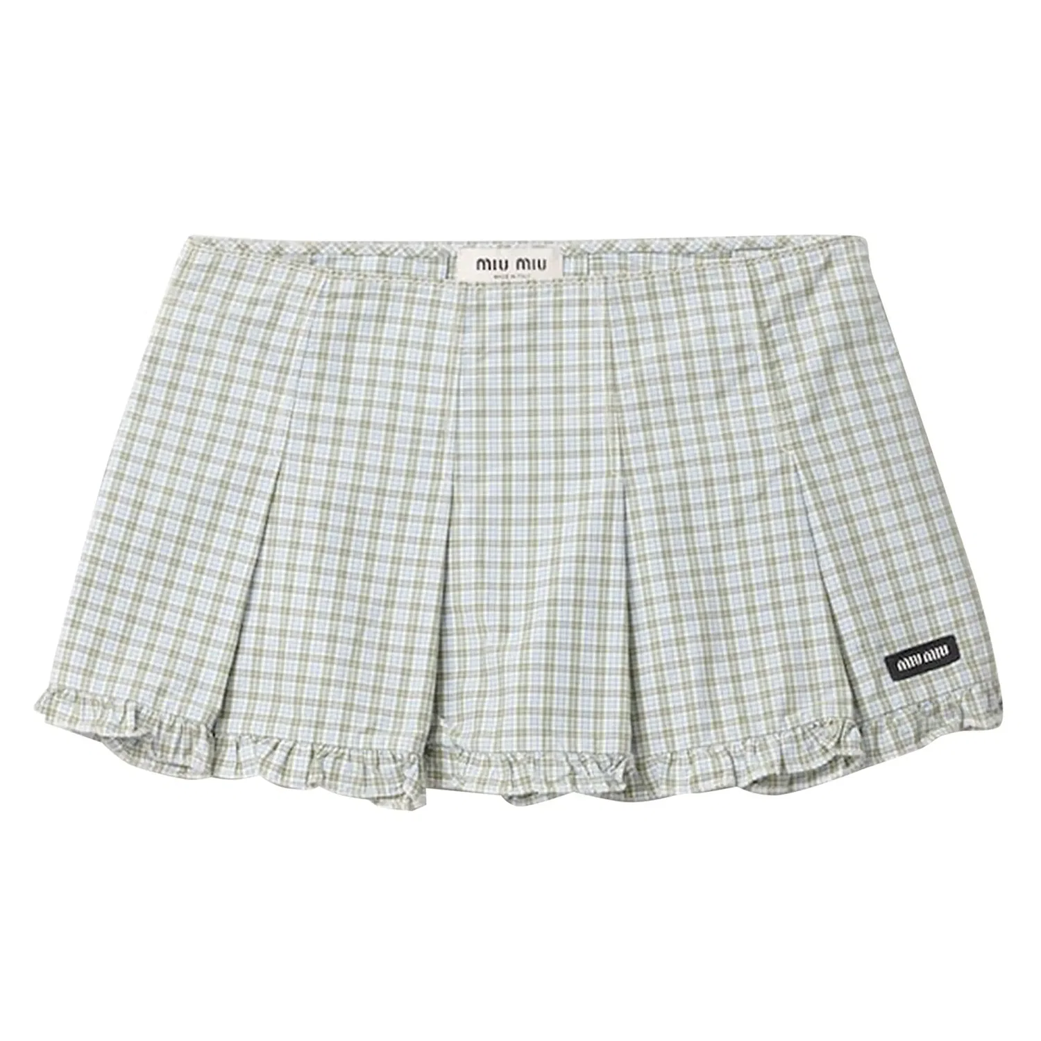 Юбка Miu Miu Check Gonna, белый