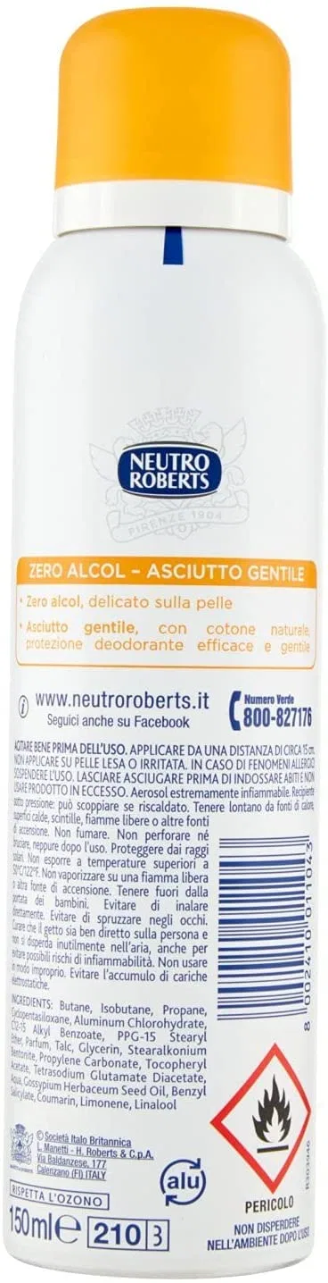 Дезодорант аэрозольный Neutro Roberts Dry, 150 мл, аромат Кедр и Ваниль — фото 2