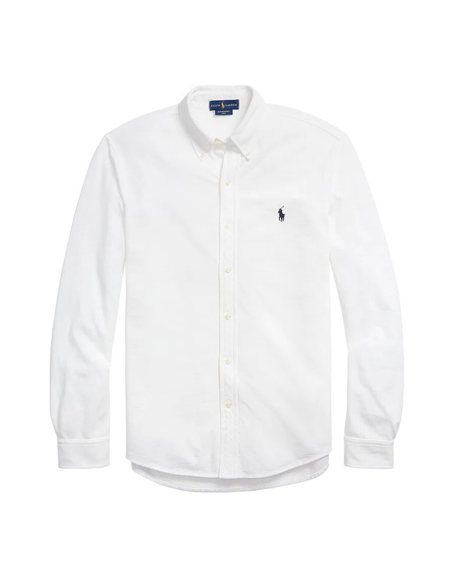 Приталенная деловая рубашка Polo Ralph Lauren белого цвета