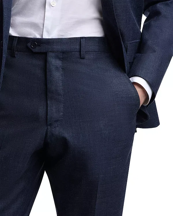 Мужской костюм Regular Fit из шерсти и шелка G line Emporio Armani, Navy Blue — фото 4