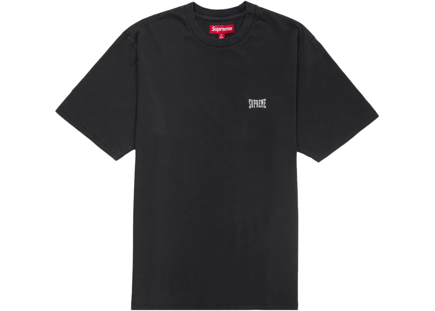 Мужской топ с принтом Supreme Warm Up Washed S/S, черный