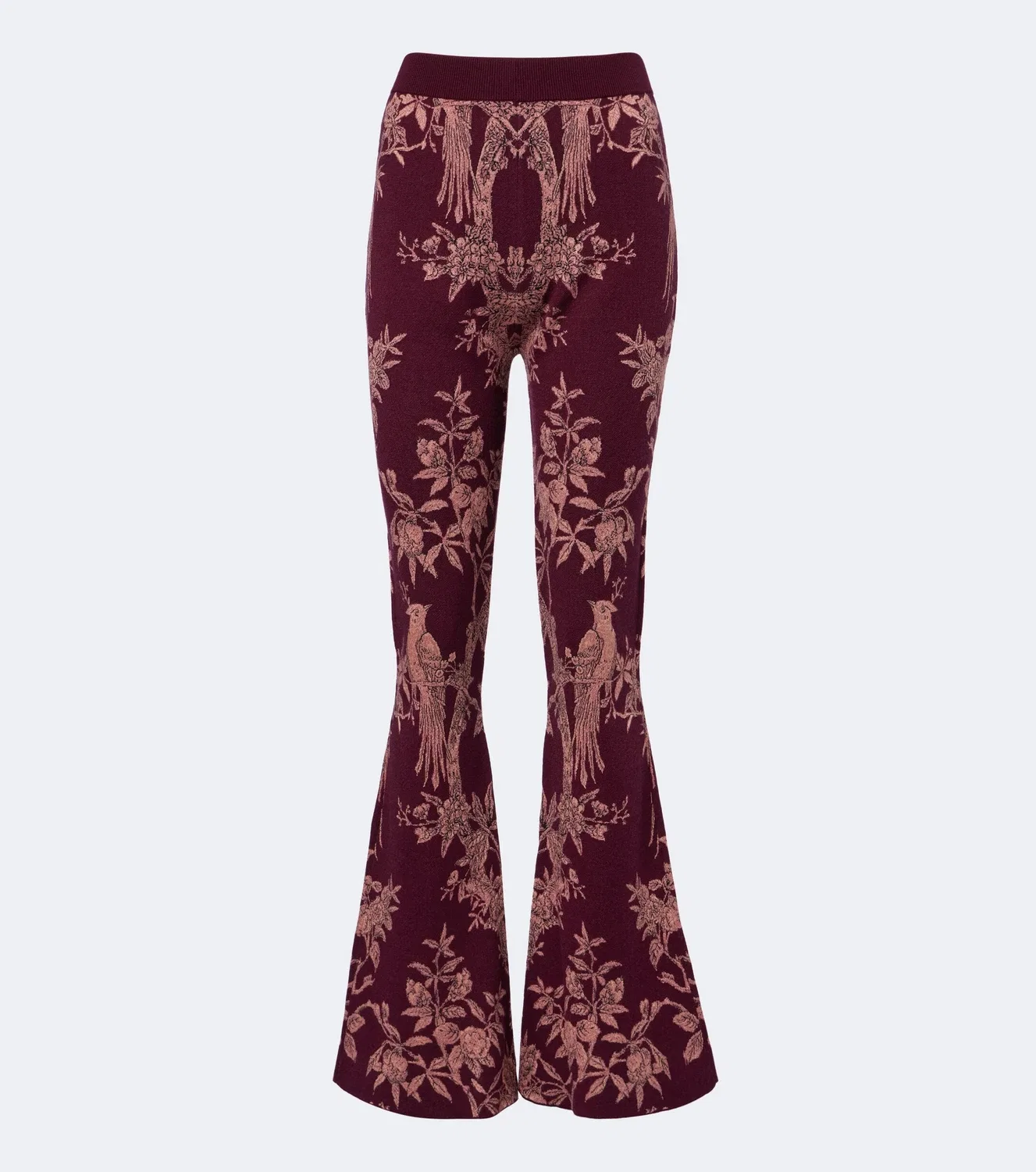 Широкие брюки из шерстяного жаккарда ETRO, бордовый