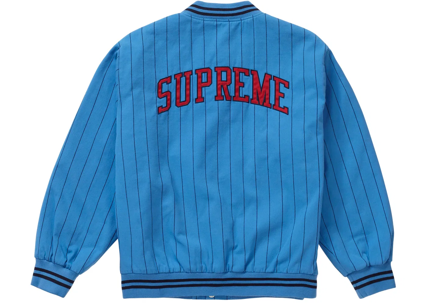 Мужская куртка с принтом Pinstripe Varsity Supreme, Blue — фото 3