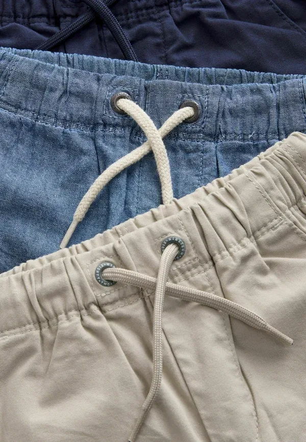 Шорты джинсовые Regular Fit Pull On 3 Pack, Next, Navy Stone Chambray Blue, темно-синий — фото 2