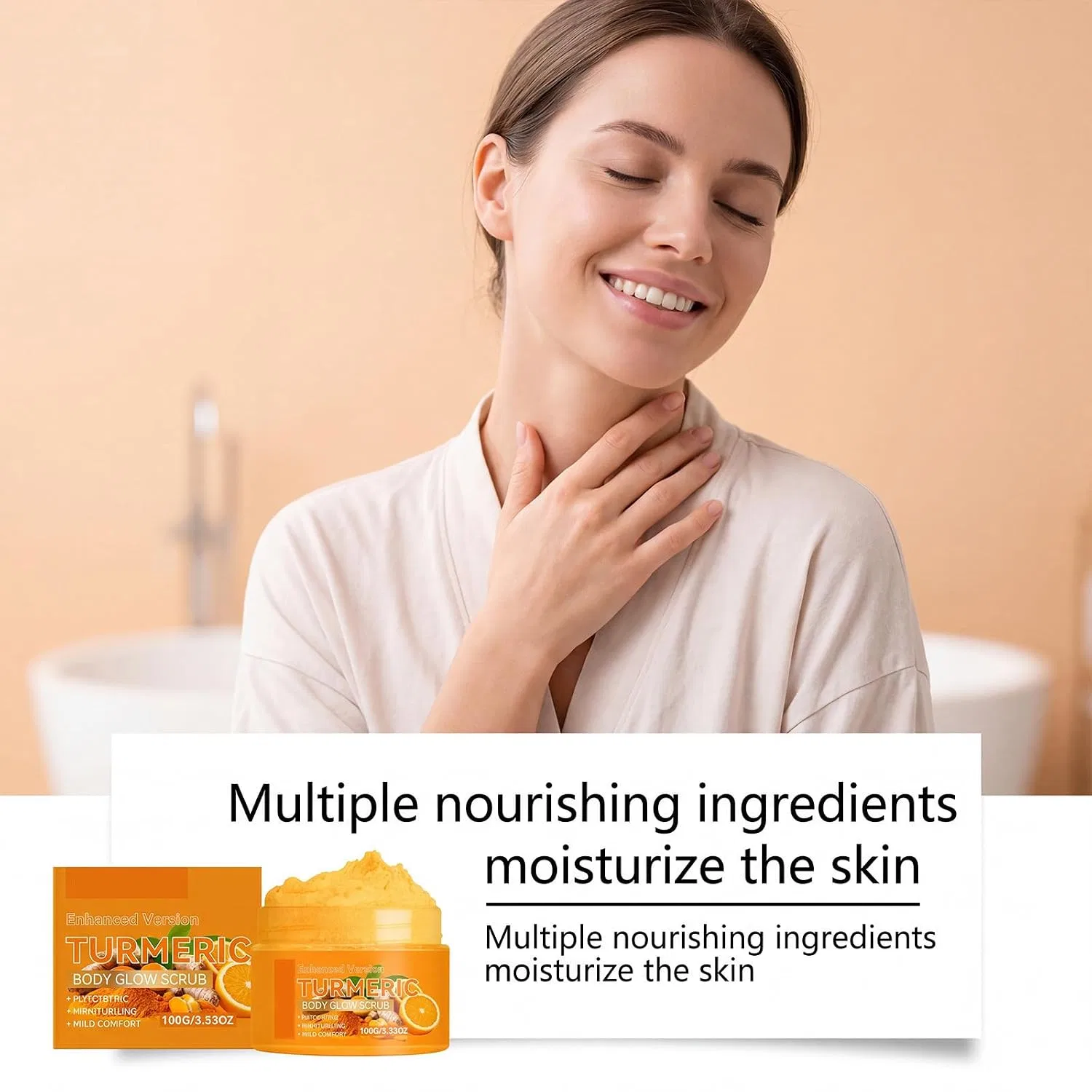 Скраб для тела Kurkuma-Peeling, натуральный, осветляющий, 100 г, 6 шт Zonihun — фото 4
