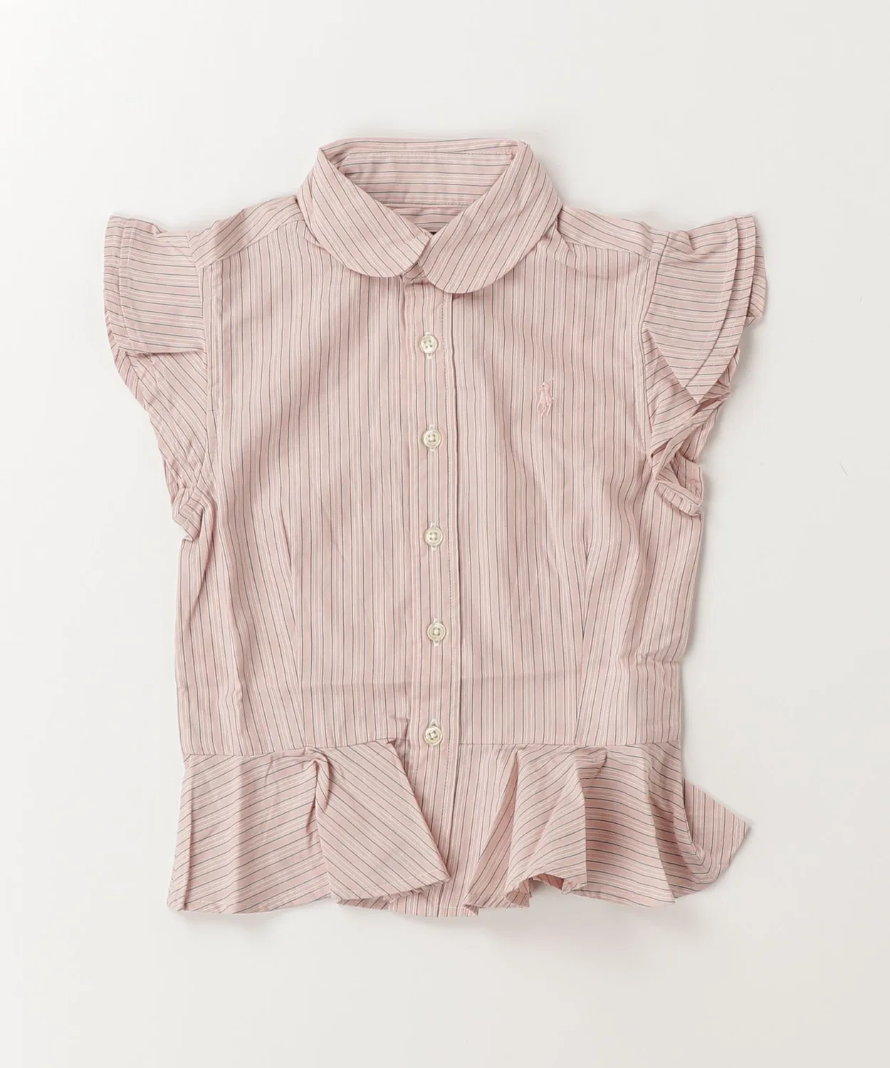 Детская хлопковая рубашка с воланами и принтом Club Polo Ralph Lauren Childrenswear, Multi — фото 3