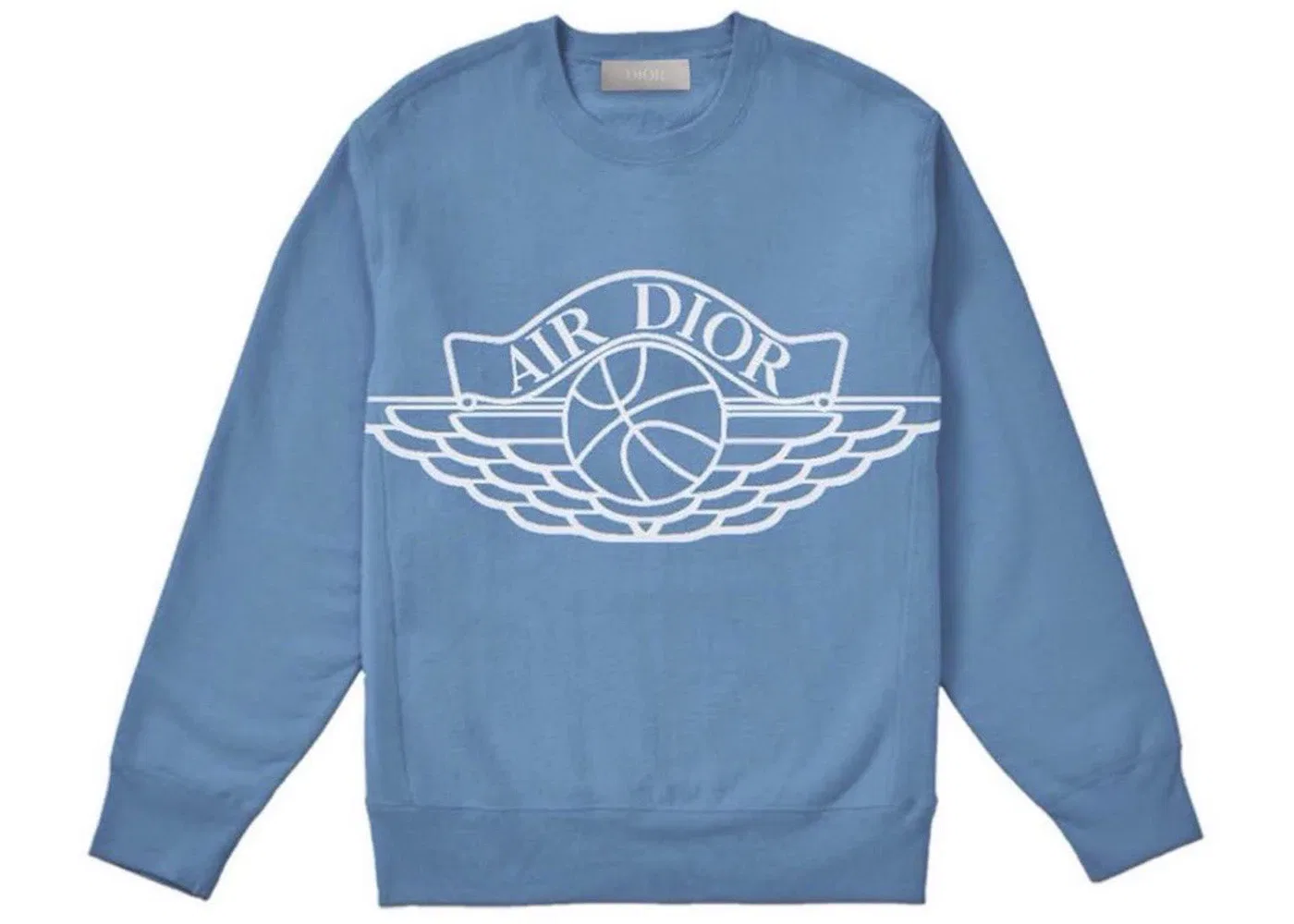 Мужской свитер с принтом Dior x Jordan Wings Sweater Dior, Blue