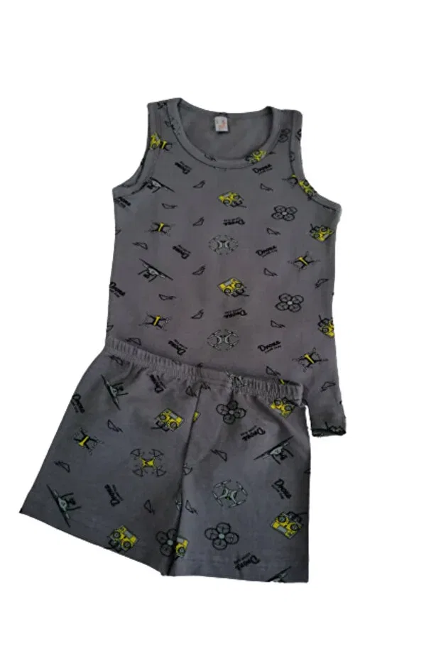 Детский комплект боксеров для мальчиков с принтом Elmas Kids, Smoke Grey