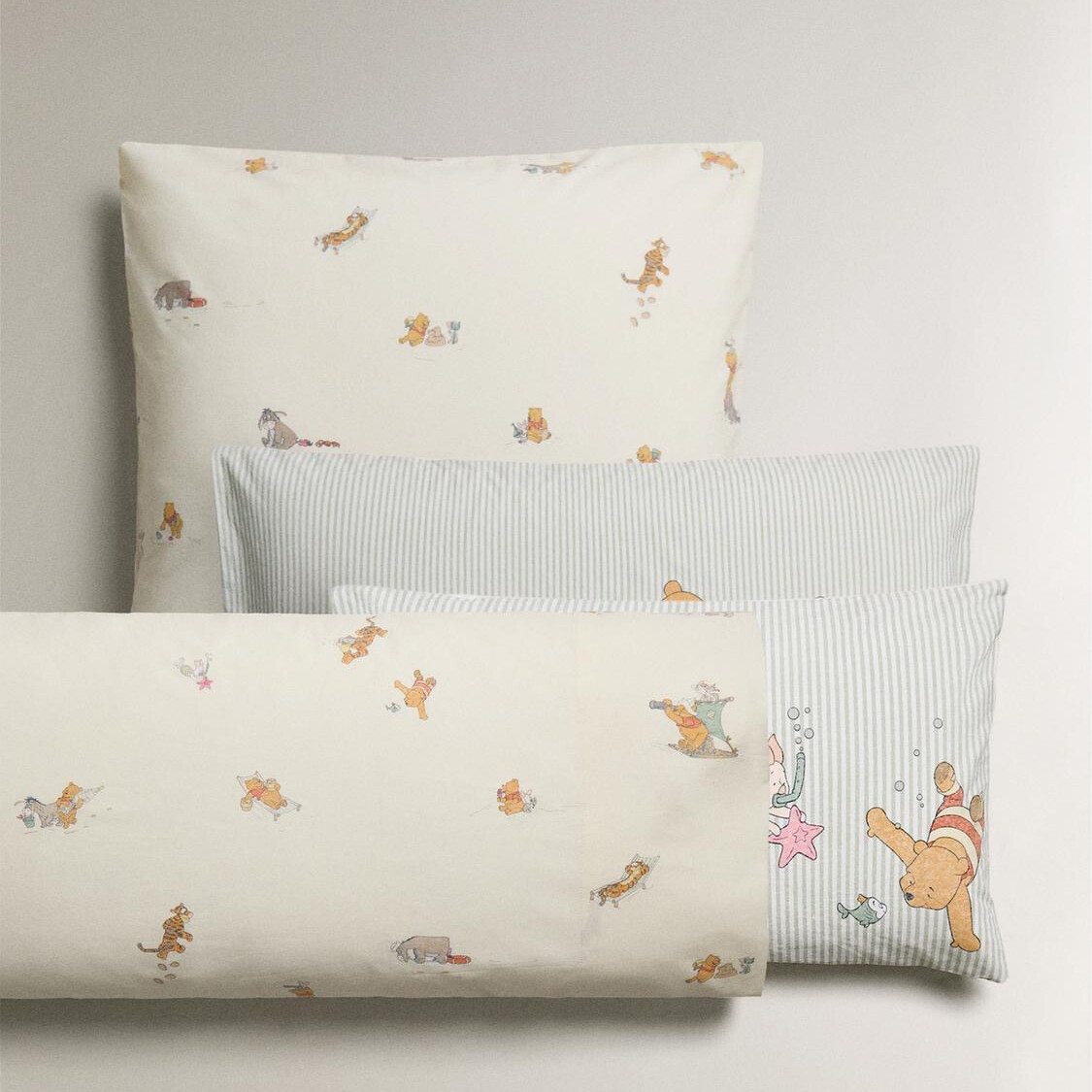 

Детская наволочка Zara Home Winnie The Pooh, голубой/мультиколор