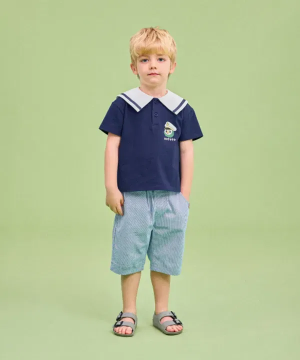 Шорты из тропической ткани, Tropical Woven Pants Rototobebe, Navy