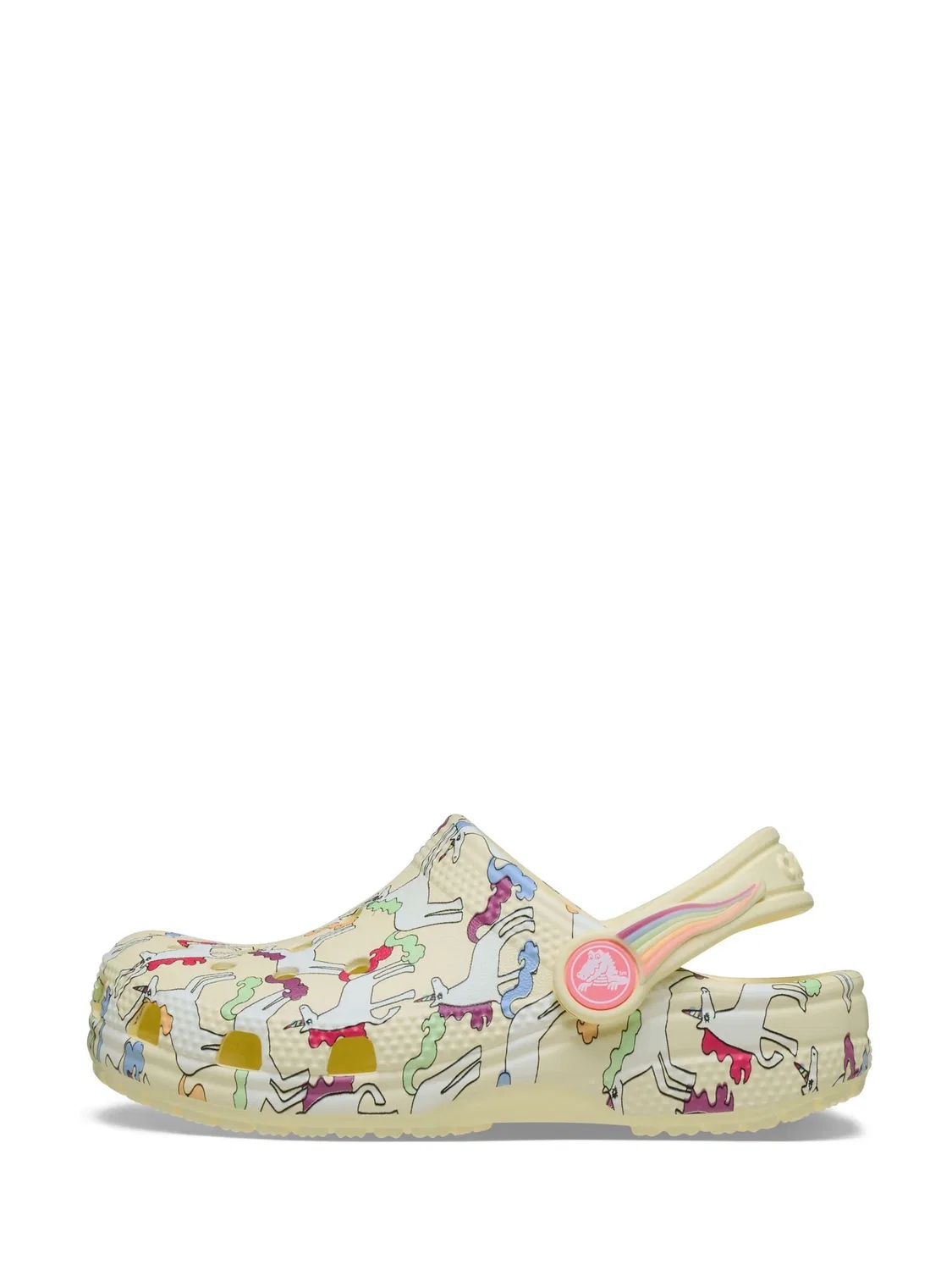 Клоги Crocs Classic Unicorn Graphic, желтый — фото 2