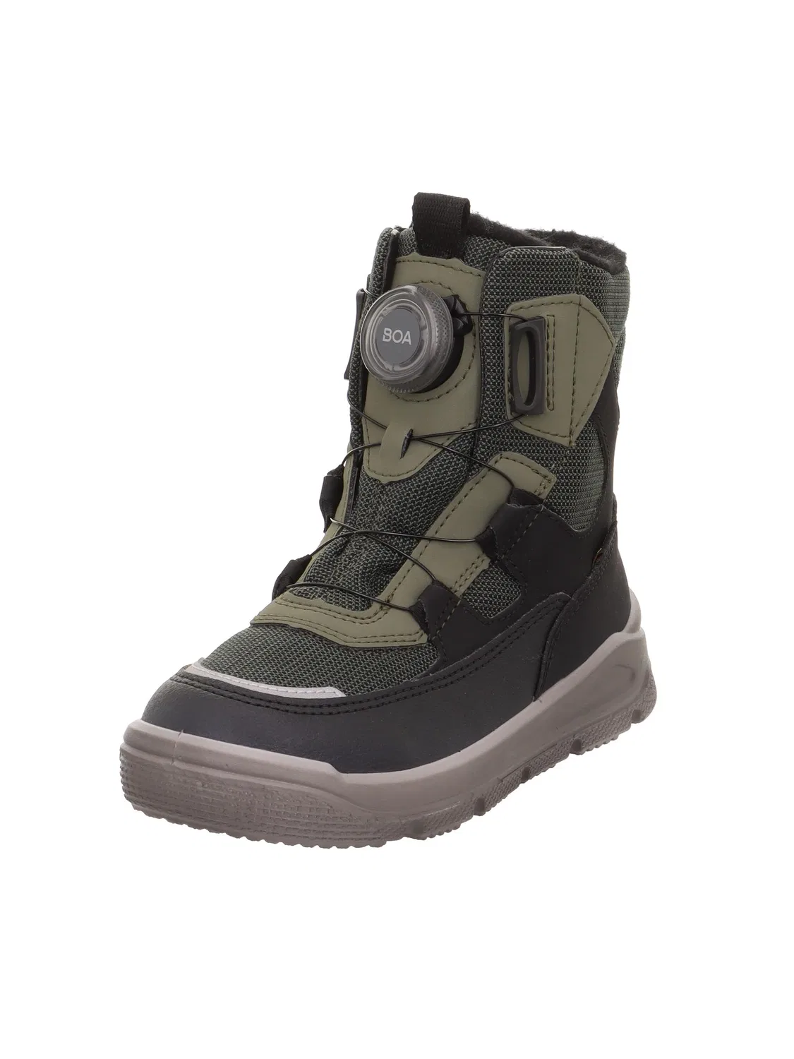 Детские снежные ботинки для девочек с закрытым носком Mars Warm Superfit, Green Black 7000