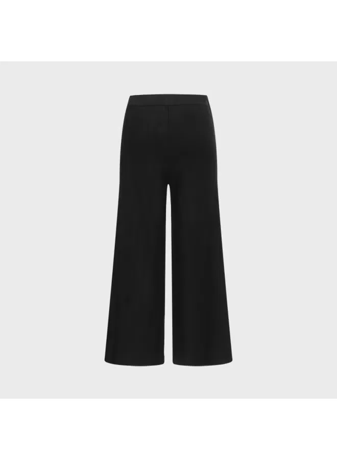 Брюки прямые с эластичным поясом Zara, черный — фото 4