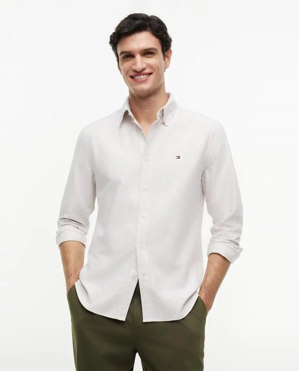 Мужская рубашка оксфорд с принтом Tommy Hilfiger, Beige