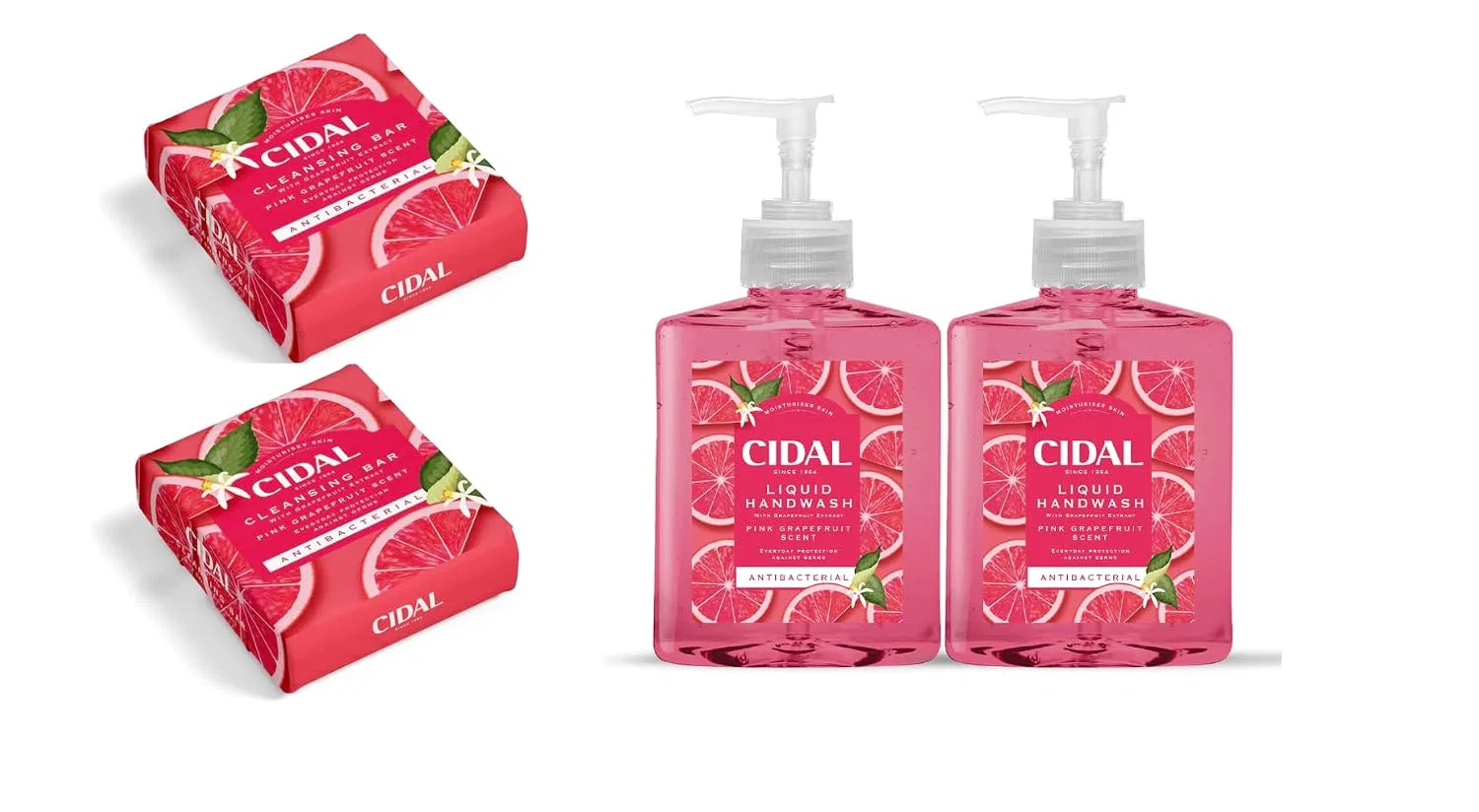 Набор для рук Pink Grapefruit, DR Cosi, 2x250мл жидкое мыло + 4 кусковых мыла — фото 2