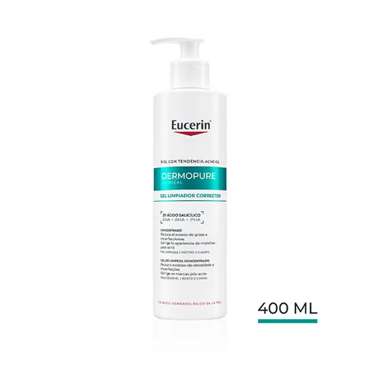 Гель для умывания с салициловой кислотой для жирной кожи Eucerin Dermopure Oil Control Acne Treatment, 400 мл — фото 2
