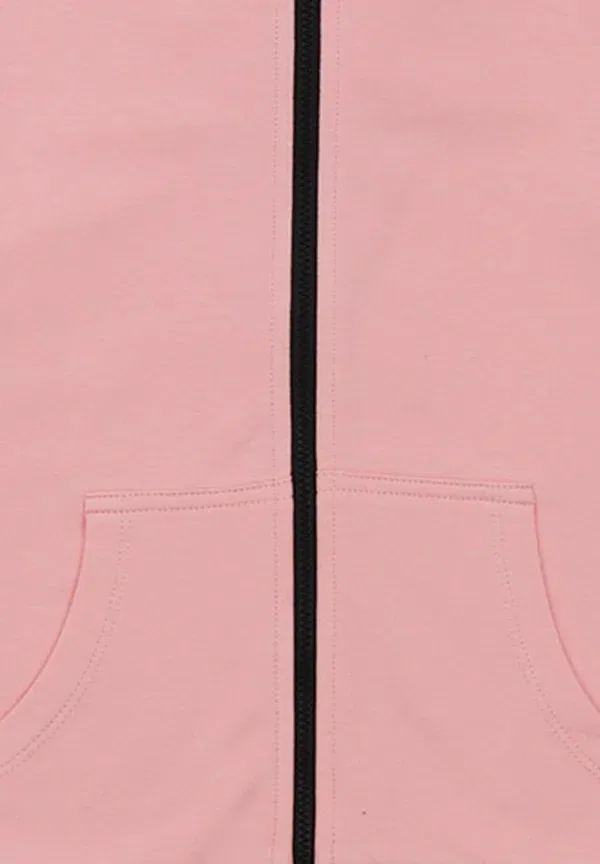 Толстовка на молнии из хлопка с эластаном Zip-up Sweatshirt Walkiddy Pink, розовый — фото 3