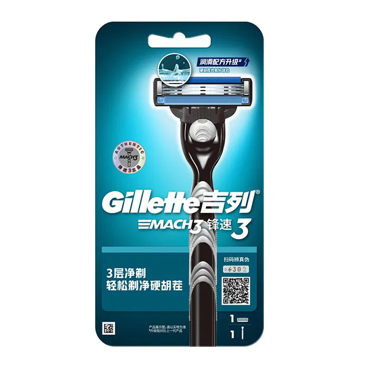 Мужской станок для бритья с 1 сменным лезвием, модель Sharp Speed 3 Classic, Gillette, Black — фото 2