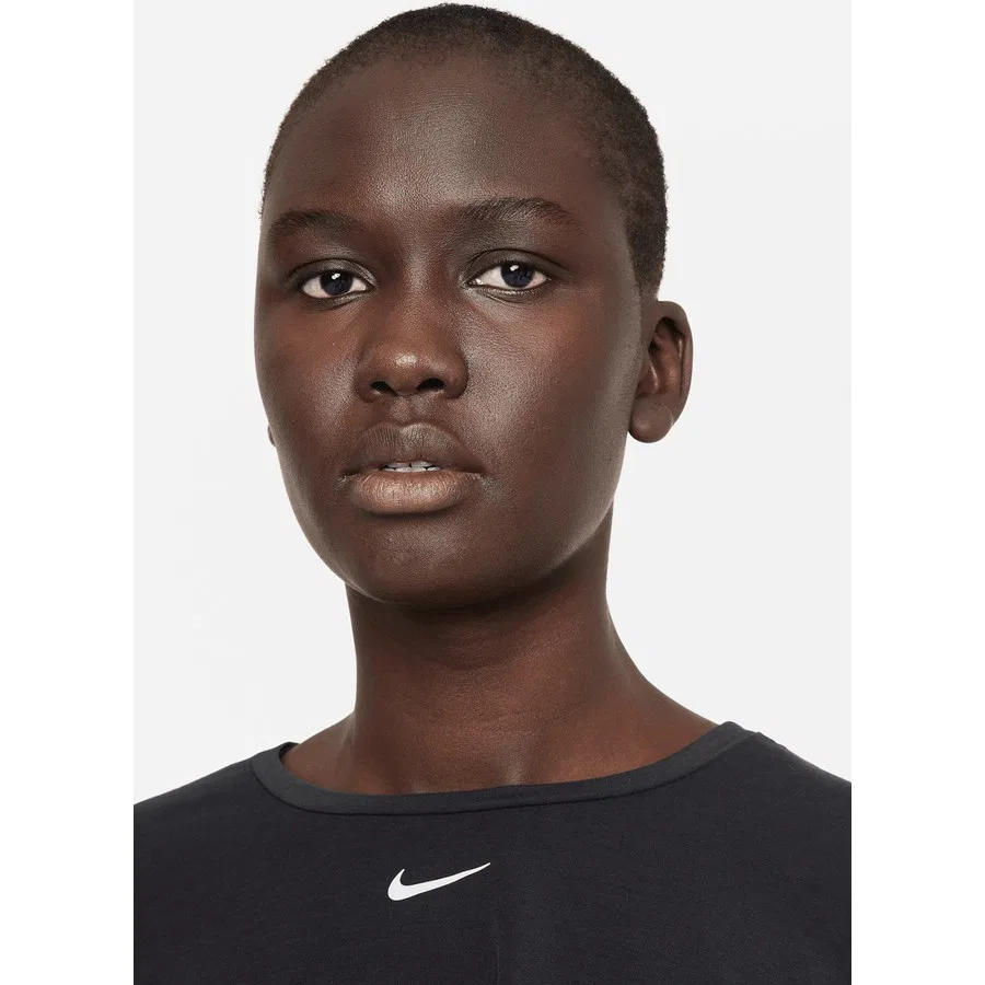 Футболка с круглым вырезом Nike One Luxe Df Ss Std, Черный — фото 4