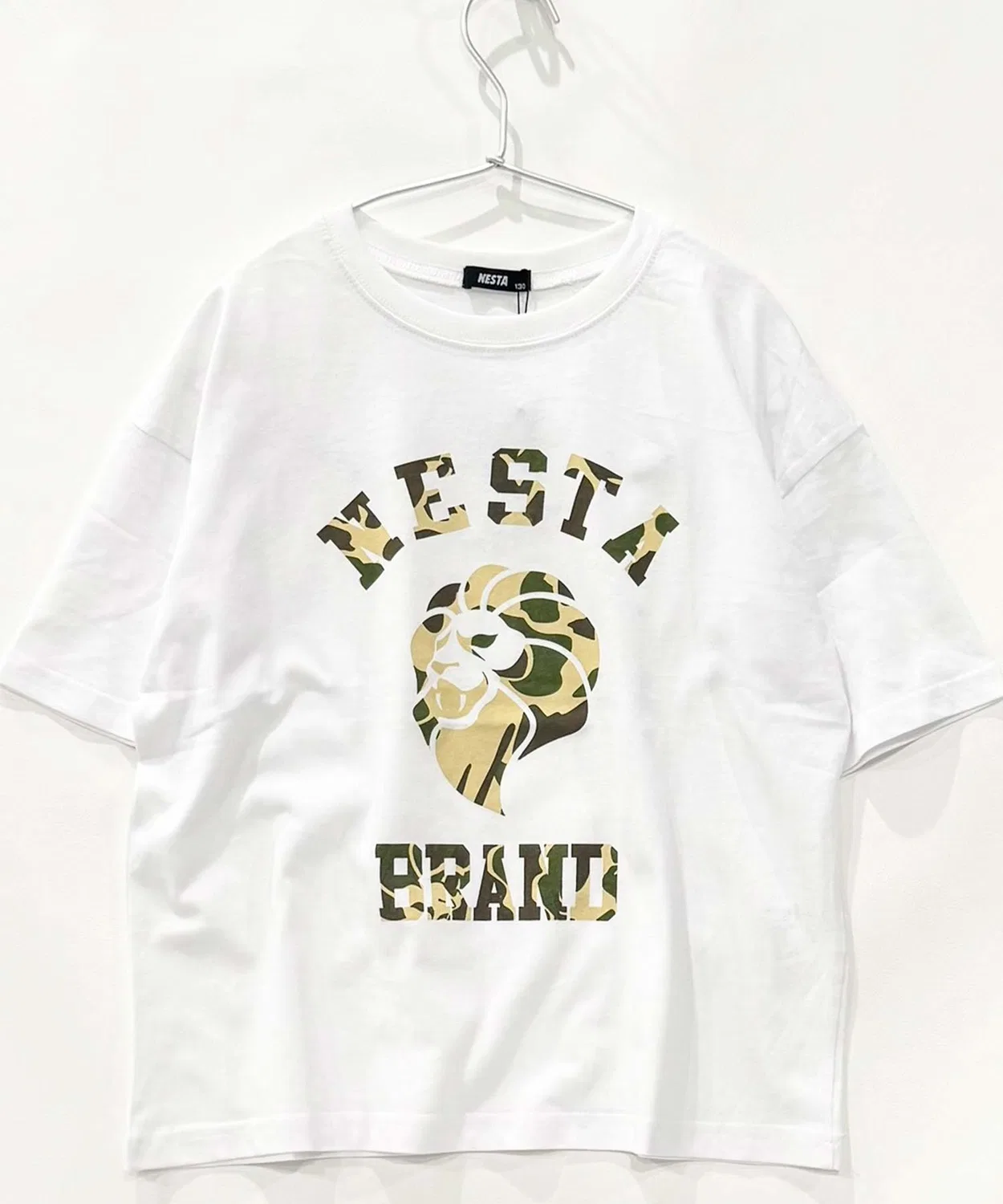Детская футболка с принтом Oversize BIG T NESTA BRAND, Black — фото 4